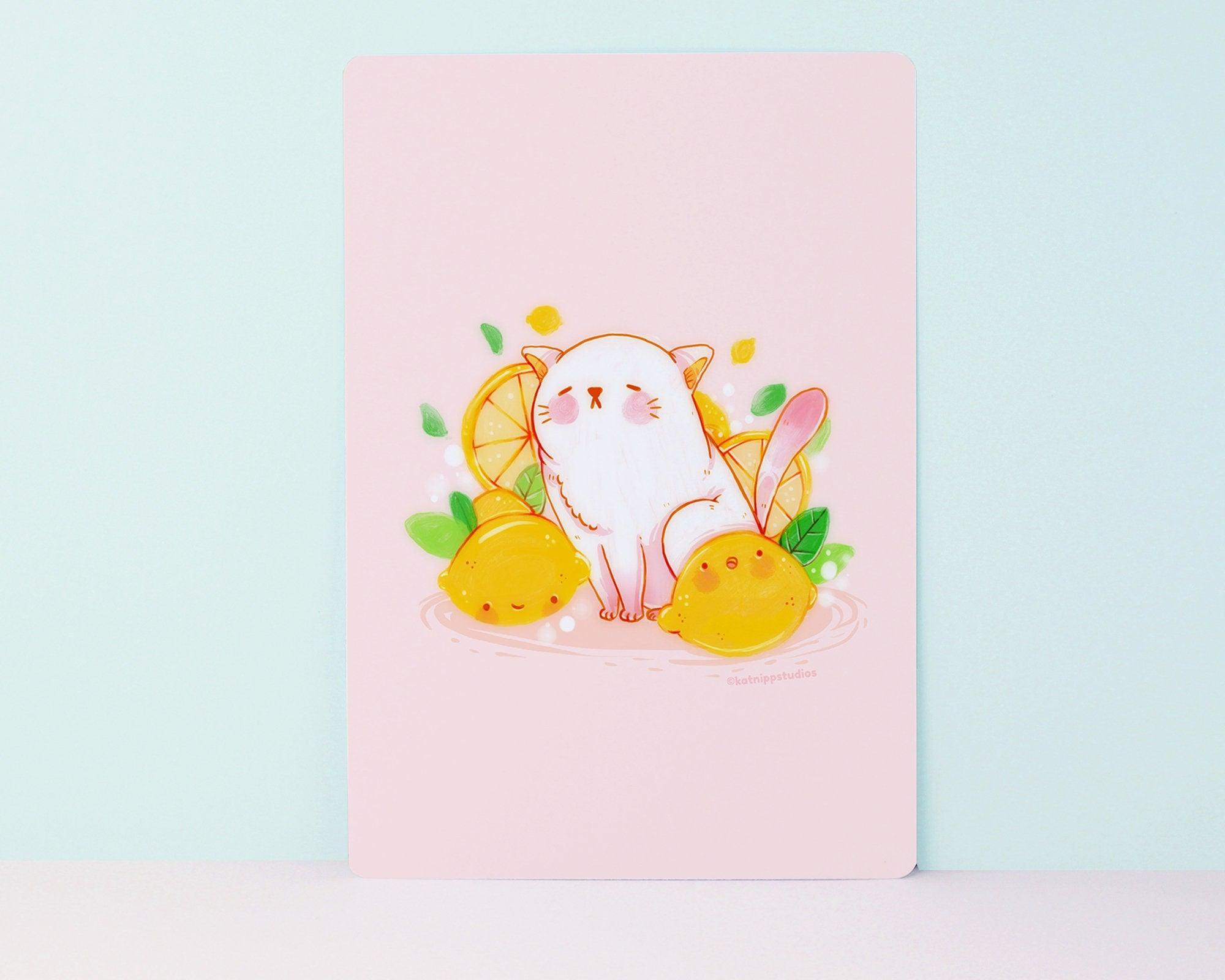 Wall Art Print, Cute Cat