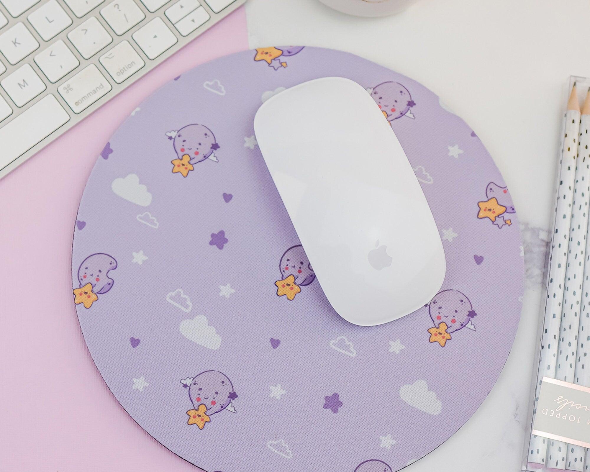 Moon And Stars Large Desk Mat Kawaii Aesthetic Mouse Pad Cute Sky Art -  RegisBox