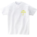 蟹貨倉 黃雨傘白色 T-Shirt (快乾運動料)