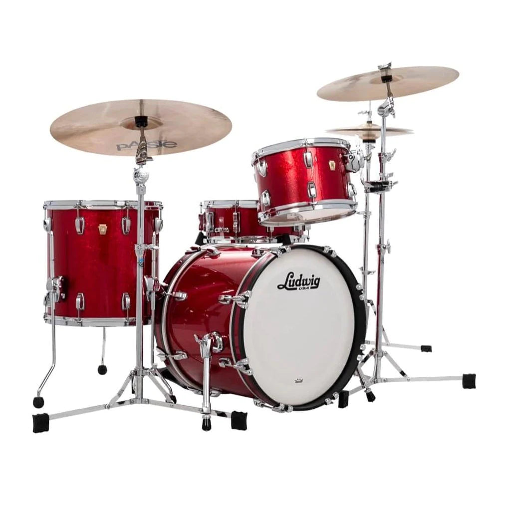 Ludwig Classic Maple Drum Kit Shell Pack Blue Sparkle Into