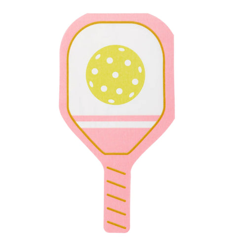 pink paddle pickleball and ball paper napkins