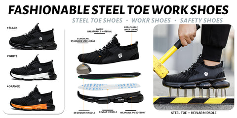 Best-selling safety footwear with slip-resistant soles