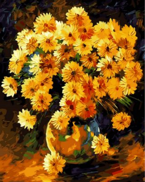 Chrysanthemum Diy Paint By Numbers Kits UK PL0310