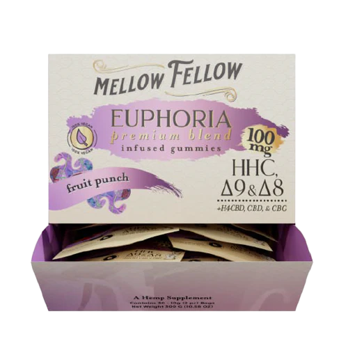 MELLOW FELLOW HHC D9 D8 DBG EUPHORIA BLEND 100 MG STRENGTH