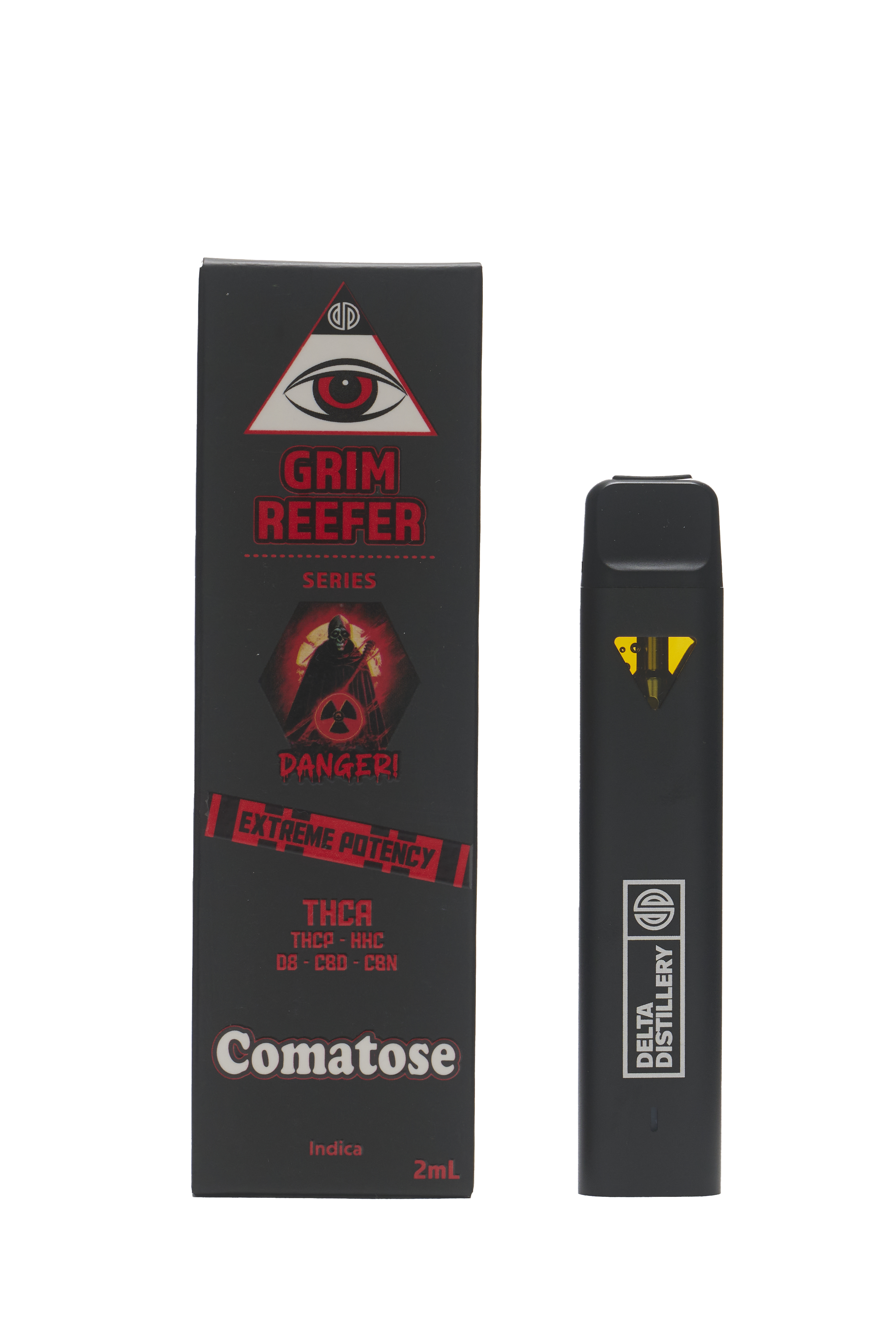 Delta Distillery Grim Reefer Series 2ml THC-A Disposable Vape Comatose