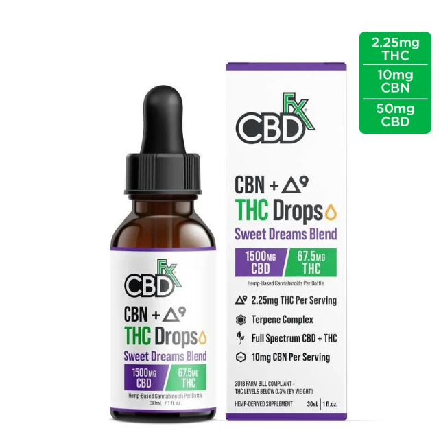 CBDfx Sweet Dreams THC Drops 1500mg