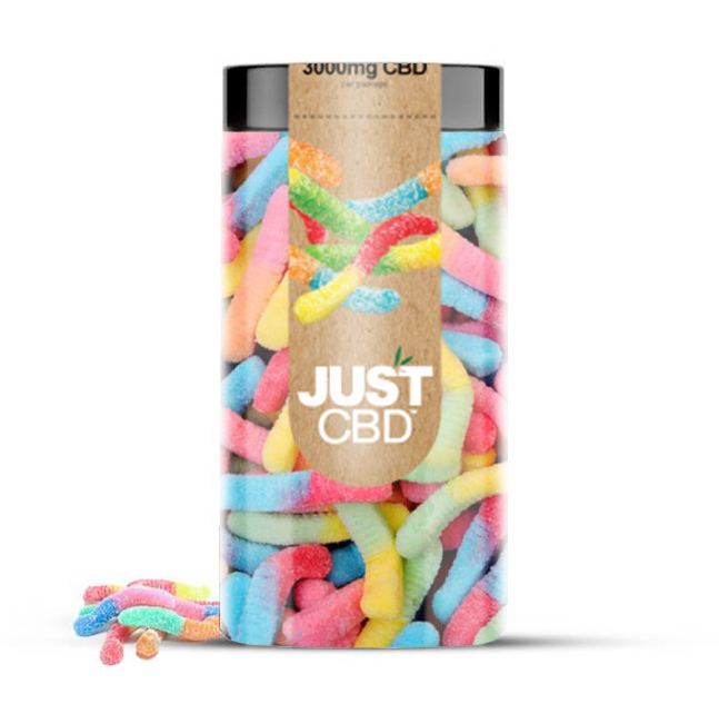 JUST CBD 3000MG SOUR WORMS GUMMIES