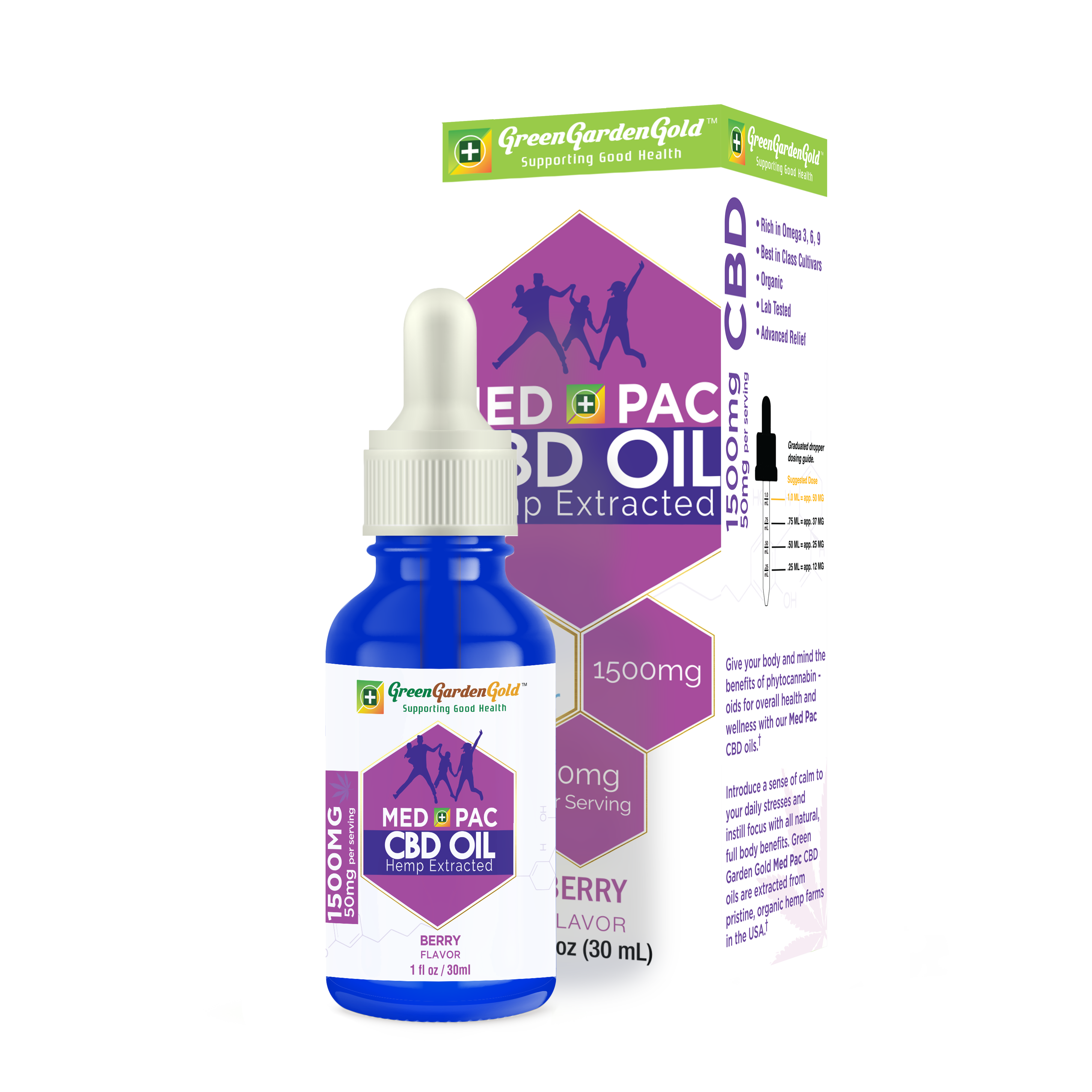 Green Garden Gold MED PAC™ CBD Oil 1500mg