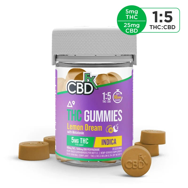 CBDFX LEMON DREAM THC AND CBD SLEEP GUMMIES