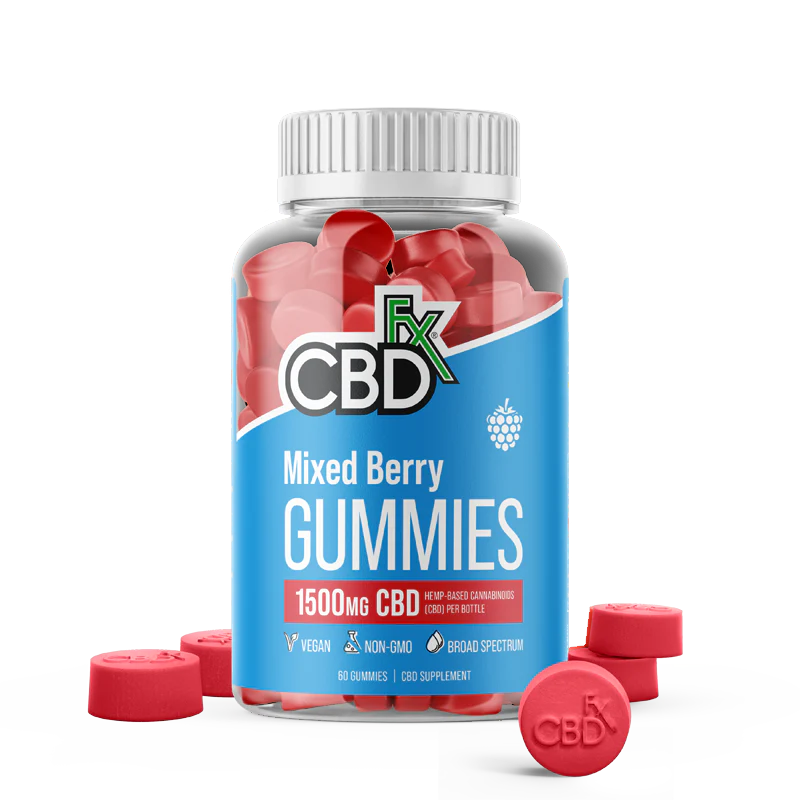 cbdfx mixed berry gummies 1500mg CBD