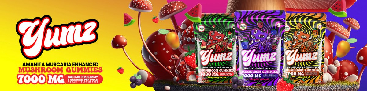 Yumz Amanita Muscaria Mushroom Gummies Banner