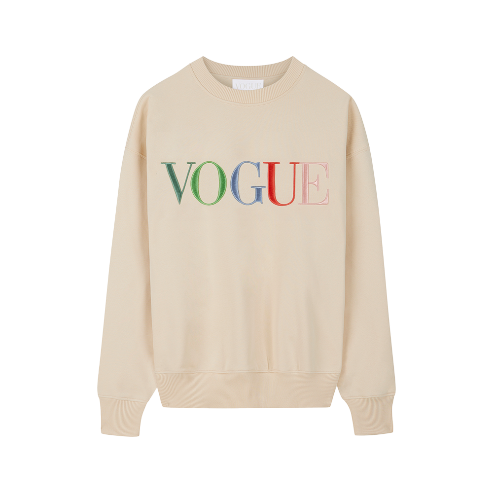 VOGUE Sweatshirt Sandshell with Colorful Logo Embroidery – Vogue ...