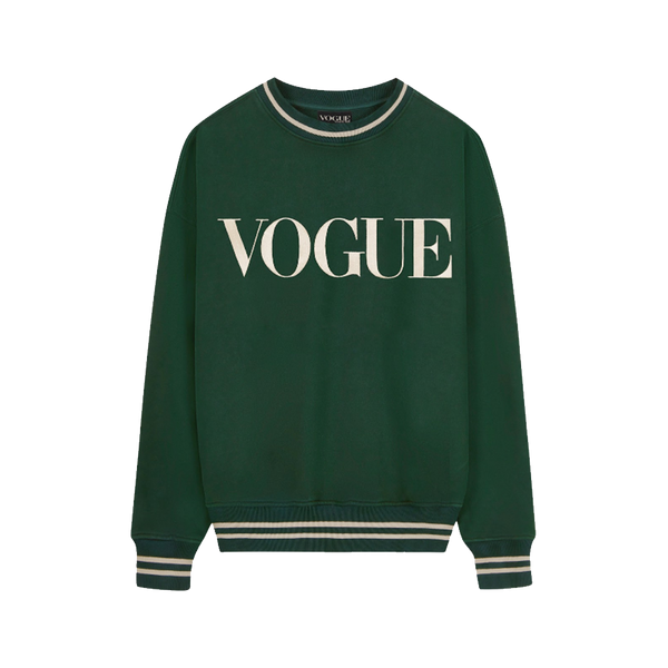 VOGUE Sweatshirt Green with Creme Logo Embroidery – Vogue Official Store