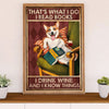 Cute Pembroke Welsh Corgi Poster Print | Book, Wine, Know Things | Wall Art Gift for Corgi Lover
