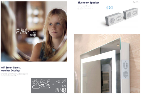 some functions of the smart bathroom mirror