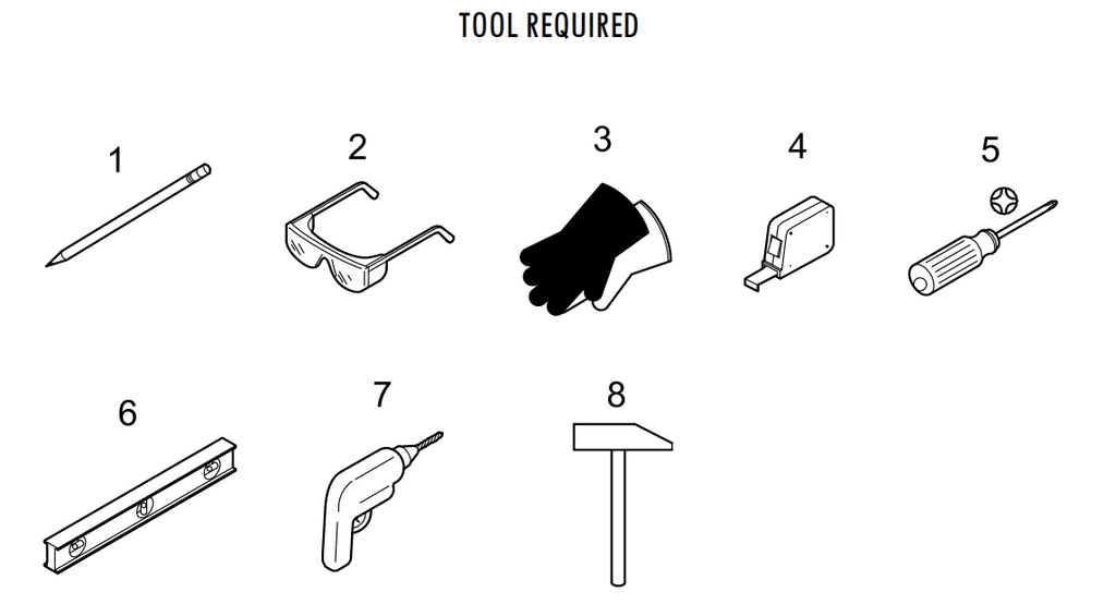 Tools required of installing an LED bathroom mirror