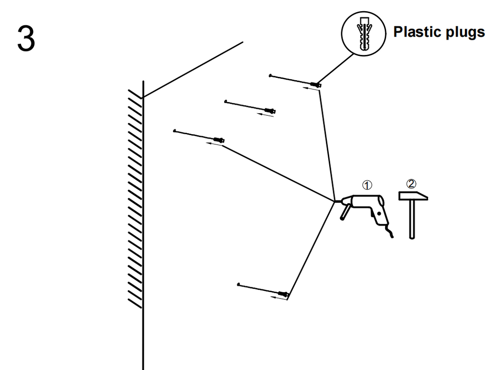 fix the aluminum bar with screws