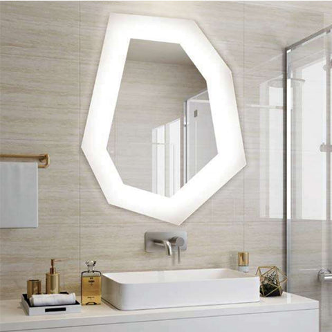shaped led bathroom mirror 1