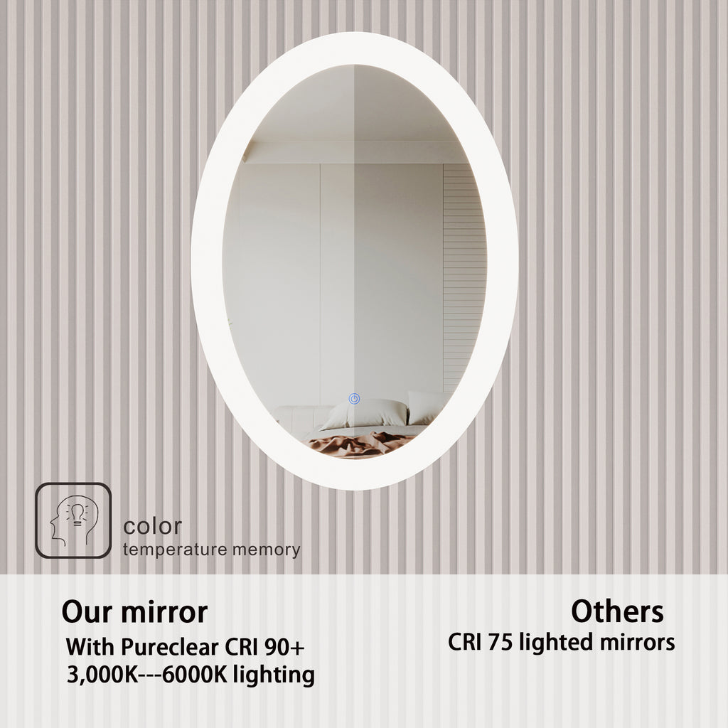 product description10: 20''×28'' Oval LED mirror- memory function