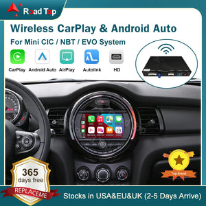 ROADTOP Linux 1 DIN Wireless Apple CarPlay Android Multimedia Player For 2011-2015 Cooper Clubman/Countryman Mini R55 R56 R57 R58 R60 R61 F54 F55 F56 Cooper John Cooper Works - AutoPartsALaCarte