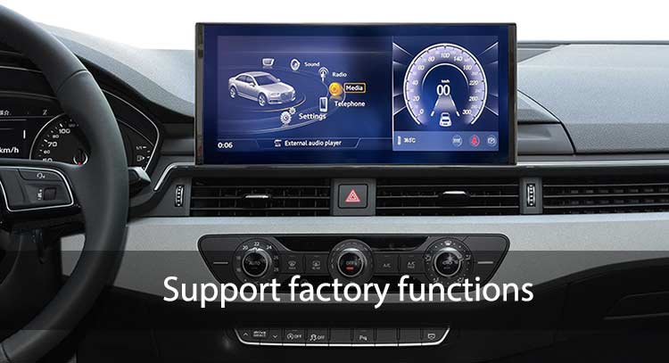 10.25 ''/ 12.3'' Audi A4 A5 2017-2020 Android 11 Navigation GPS support OEM functions
