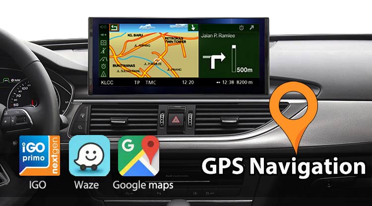 10.25 ''/ 12.3'' Audi A6L A7 2012-2018 Android 11 Navigation GPS support Google maps, waze, iGo etc