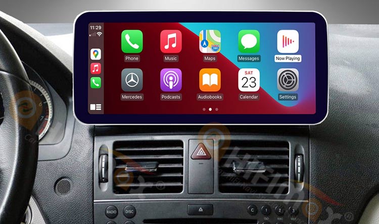 mercedes benz c w204 android gps navigation support apple carplay