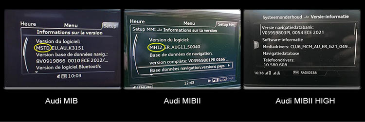 how to identify Audi MMI version?