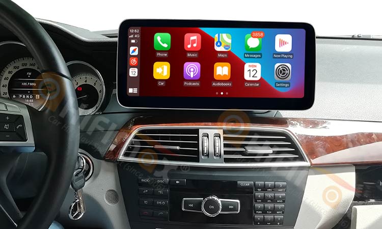 mercedes benz c w204 android gps navigation support apple carplay