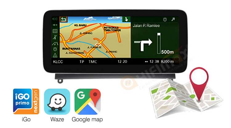 Mercedes-Benz C W204 S204 android GPS navigation support Google map,Waze,iGo, etc!
