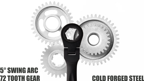 OSK BLACK CHROMED 72 TOOTH FLEXHEAD GEAR WRENCH