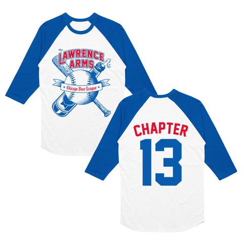 Lawrence Beer Company – Powder Blue Baseball T Shirt