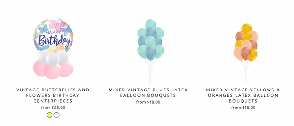 vintage color pop balloons