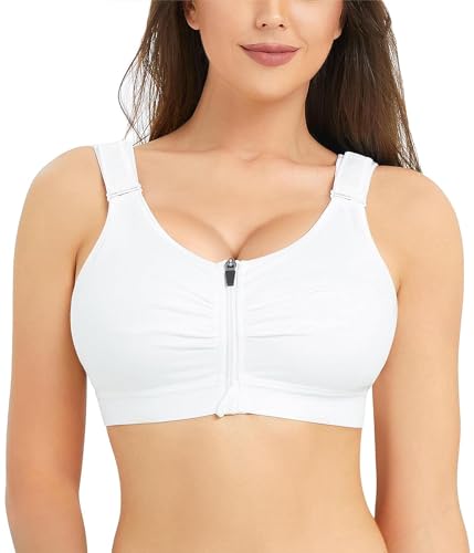BRABIC Women’s Front Closure Bra Post-Surgery Posture Corrector Shaper Tops  with Breast Support Band (Beige, M)
