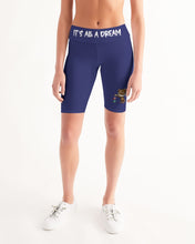 Load image into Gallery viewer, Navy Blue  Women&#39;s Mid-Rise Bike Shorts
