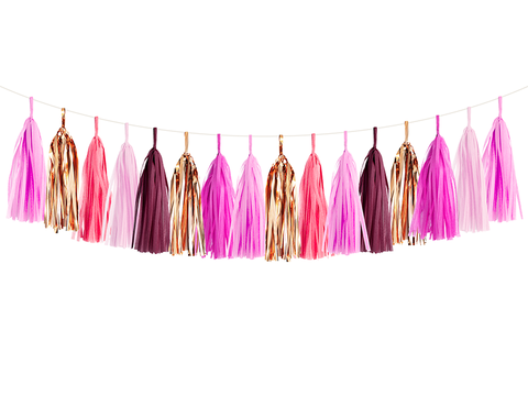 Red, Pink & Gold Tassel Garland Kit by Paperboy | Michaels