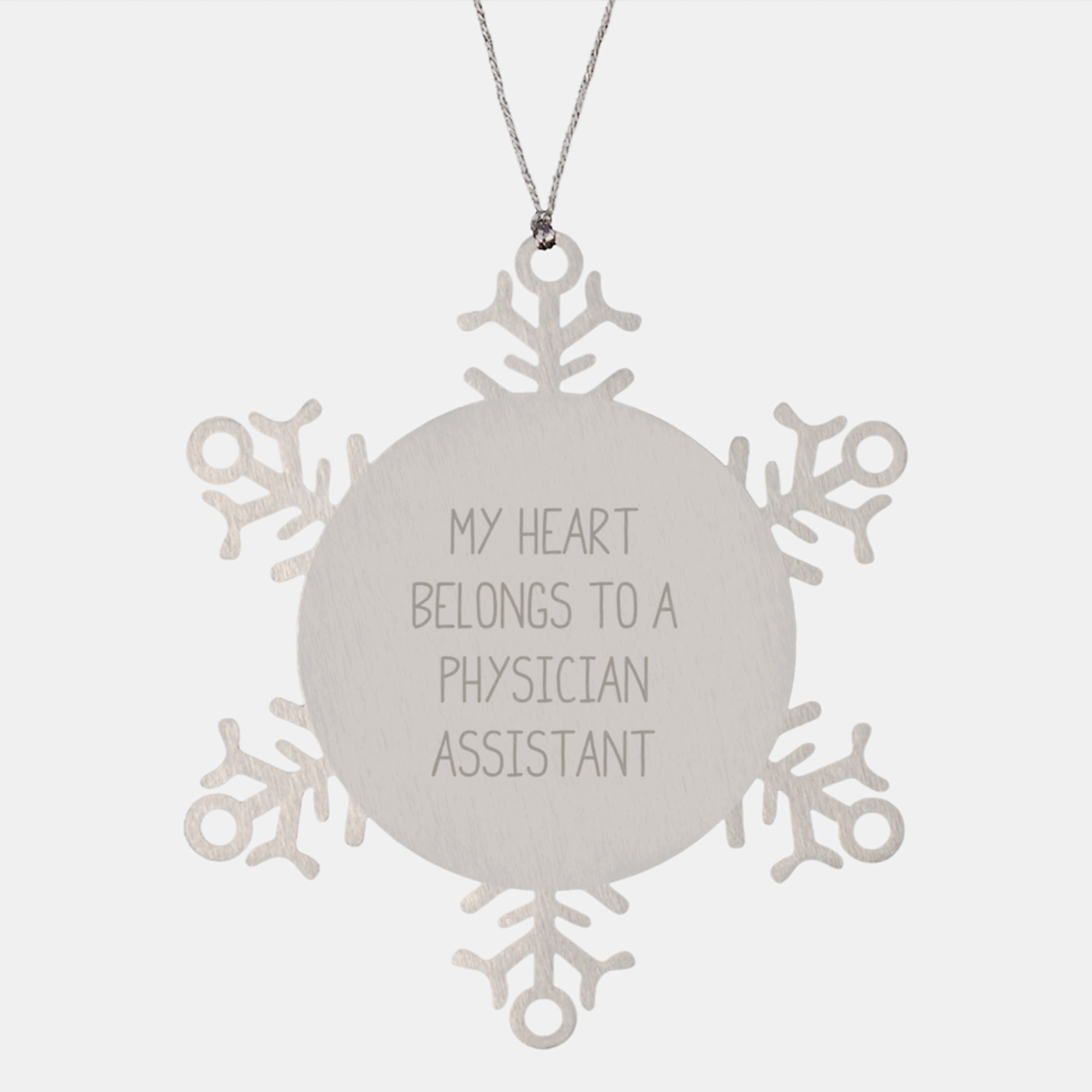 Love for a Physician Assistant, Snowflake Ornament with a Twist - Gifts from Friends, Family to Physician Assistant on Christmas