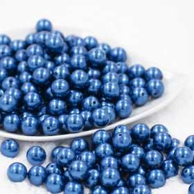 12mm Royal Blue AB Solid Mini Chunky Beads, 12mm Royal Blue AB Solid Beads,  Shimmer Beads, 12mm Mini Beads, 12mm Beads, Acrylic Beads 