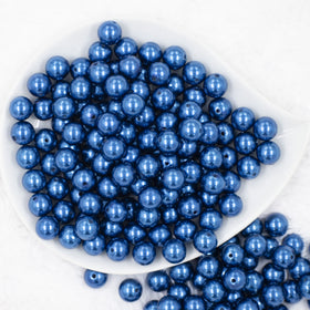 12mm Royal Blue AB Solid Mini Chunky Beads, 12mm Royal Blue AB Solid Beads,  Shimmer Beads, 12mm Mini Beads, 12mm Beads, Acrylic Beads 