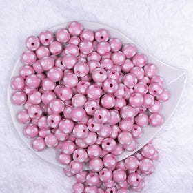 d28- 12mm Posh Pink Polka Dots Acrylic Bubble Gum Chunky Beads (20 Count)