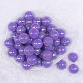 20MM Dark Purple Neon AB Solid Chunky Bubblegum Beads