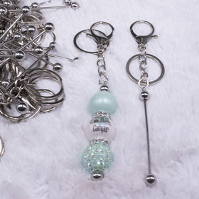 Beadable Keychain Blanks Bundle Pack of 10 Beadable Keychain -  UK