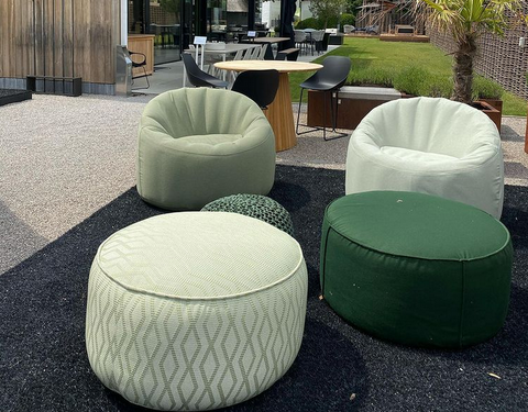 green garden furniture