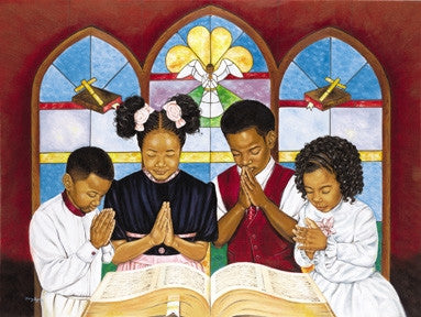 Together We Pray - 16x12 - print - Johnny Myers – It's A Black Thang.com