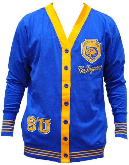 Southern University sweater - ladies cardigan - blue – It's A Black ...