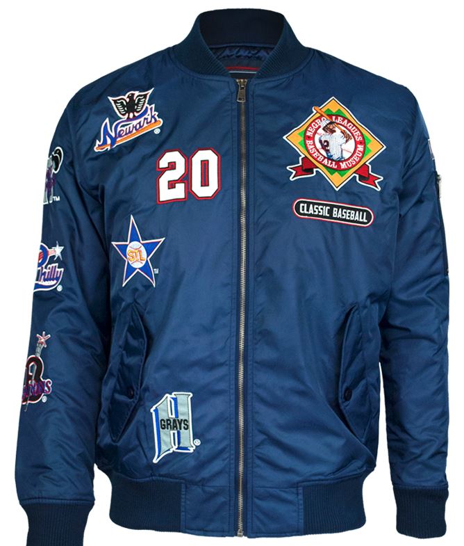 negro league baseball leather jacket