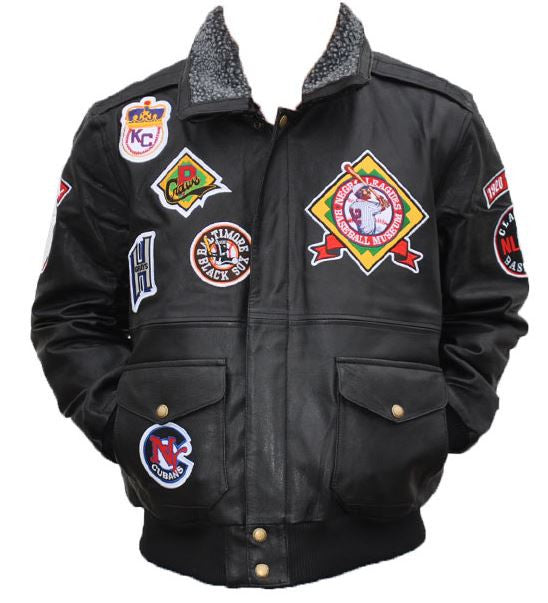 negro league baseball leather jacket