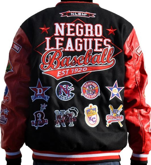 negro league baseball leather jacket