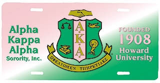 alpha kappa alpha license plate