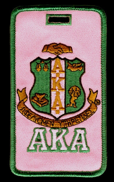 Alpha Kappa Alpha luggage tag - shield 